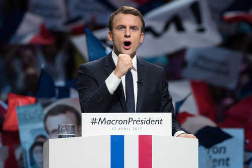 Paris,,France,-,April,17,,2017,:,Emmanuel,Macron,In