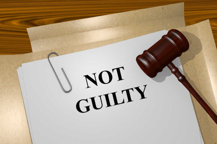 Render,Illustration,Of,Not,Guilty,Title,On,Legal,Documents