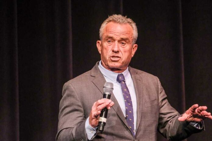 Democratic,Presidential,Candidate,Robert,F.,Kennedy,Jr.,Discusses,Immigration,Issues