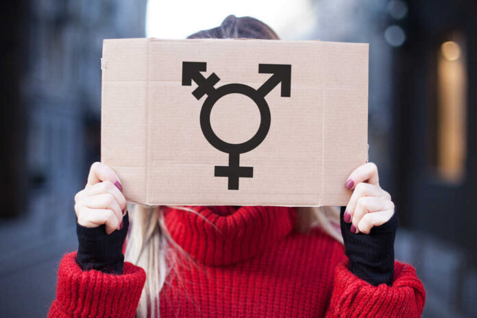 The,Symbol,Of,The,Transgender,In,Hands,On,A,Cardboard