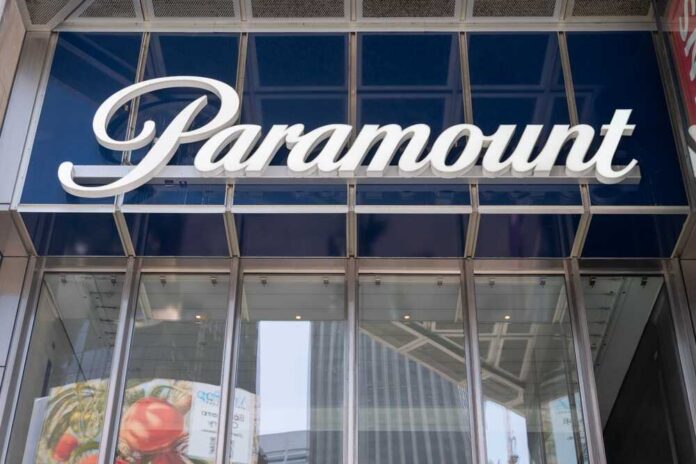 Paramount sign displayed on a building exterior