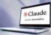 Laptop displaying the Claude logo developed by Anthropic