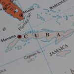 Map highlighting Cuba and surrounding Caribbean islands