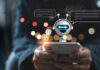 CFAA Showdown: User Permission vs. Gatekeepers Person using smartphone with chatbot hologram display
