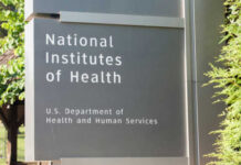 National Institutes of Health sign in outdoor setting