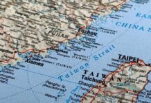 HIMARS Drama: Taiwan’s Hits—and Misses Map showing Taiwan and parts of China, including cities and geographical features