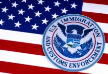 ‘Make ICE Miserable’ — Oklahoma Stands Down U.S. flag with ICE emblem