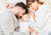 Benefit Cliffs Crush Two-Parent Homes Parents sleeping beside newborn baby