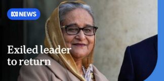 Sheikh Hasina vows to leave exile in India and return to Bangladesh | ABC NEWS