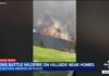 SoCal fire prompts evacuations as smoke billows over homes; video shows flames near golf course