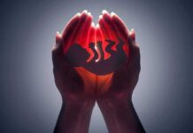 Bare-Knuckle Vote, Big Abortion Move Next? Hands cupping a glowing fetal silhouette