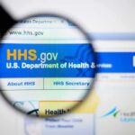 Magnifying glass over HHS.gov website header