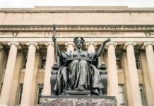 Ignored Threats? Columbia’s Title VI Timebomb Alma Mater statue before a neoclassical library facade