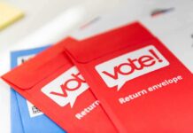 20,000 Suspect Votes? Noncitizen Ballots Flagged Red vote return envelopes on a table