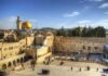 View of the Western Wall and Dome of the Rock in Jerusalem