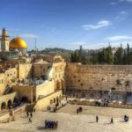 View of the Western Wall and Dome of the Rock in Jerusalem